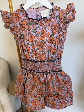 Cleobella Girls Floral Dress — Lavender & Orange